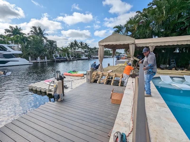 Pool deck and dock