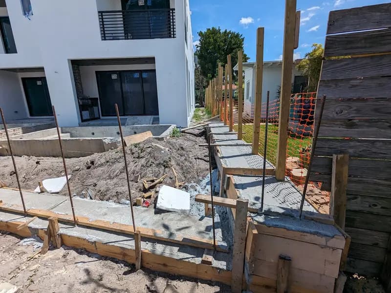 Driveway forms before the pour