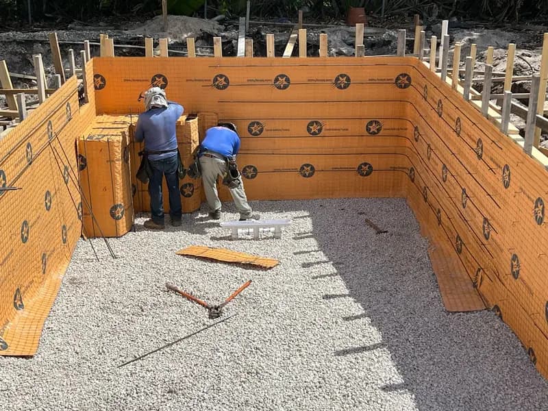 Foundation forms and rebar