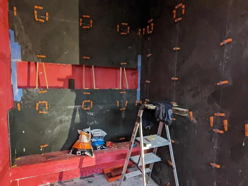 Waterproofing in a bathroom