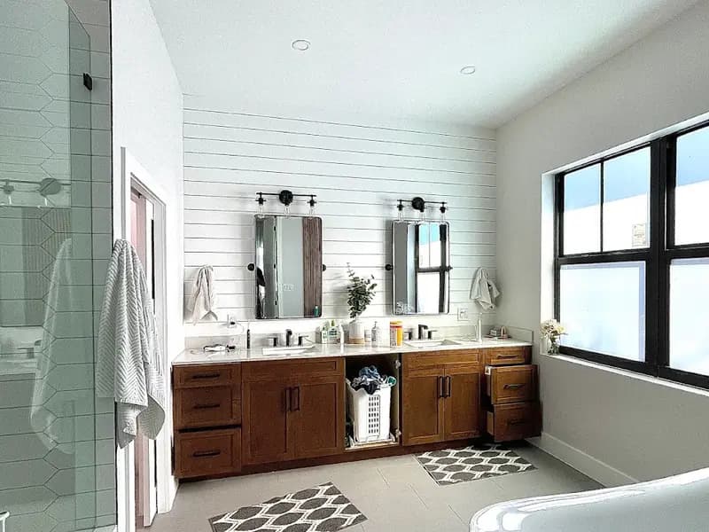 Bright, clean bathroom